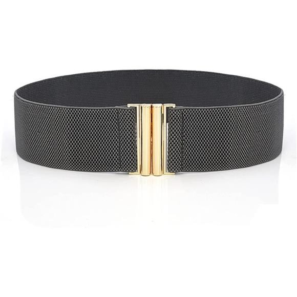 Womens Wide Stretchy Waist-Belt Vintage Elastic Cinch-Belt Trimmer